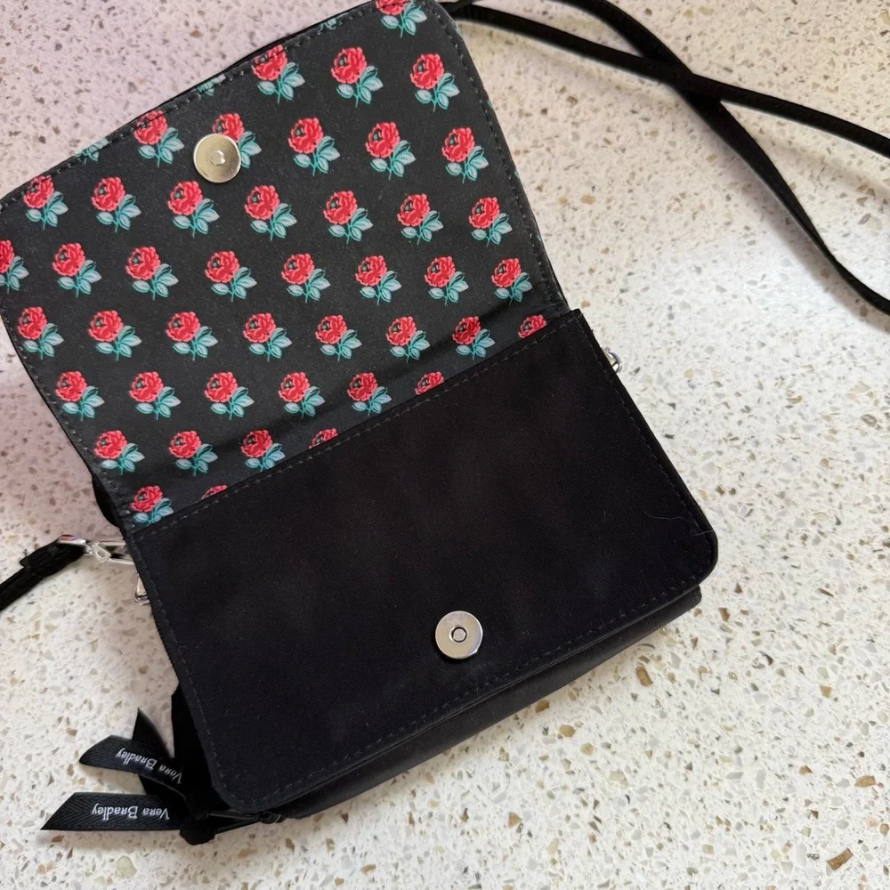 Vera Bradley Black Quilted Crossbody Bag - Picture 4 of 8